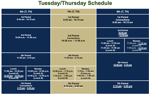 T/Th Schedule